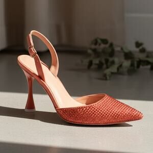 Jeffrey Campbell Zivote Slingback Heel Rose New 10